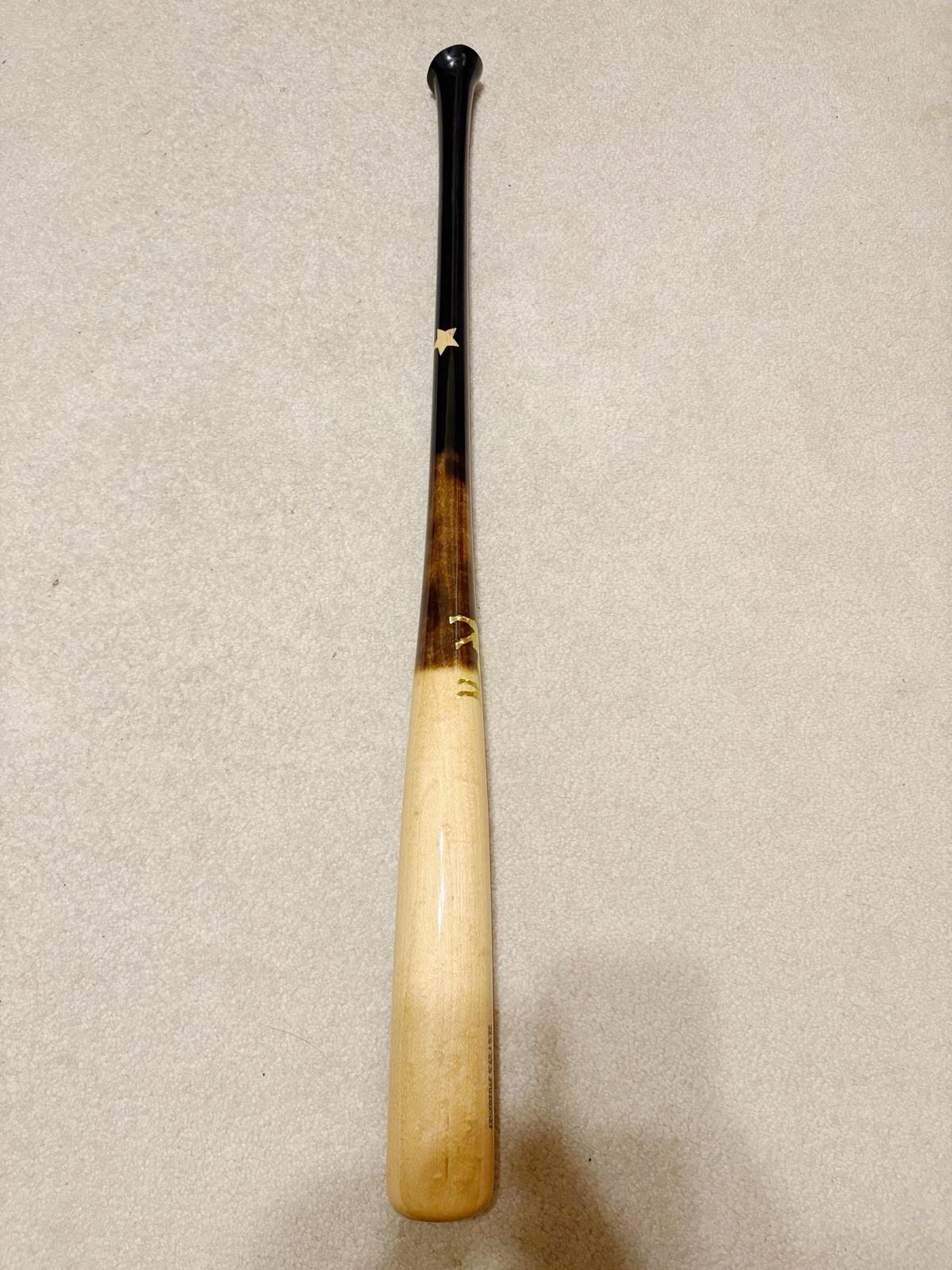 Hybrid Handle Maple Wood Baseball Bat 32.5in 29.5oz. Black / Pine Tar Look / Nat