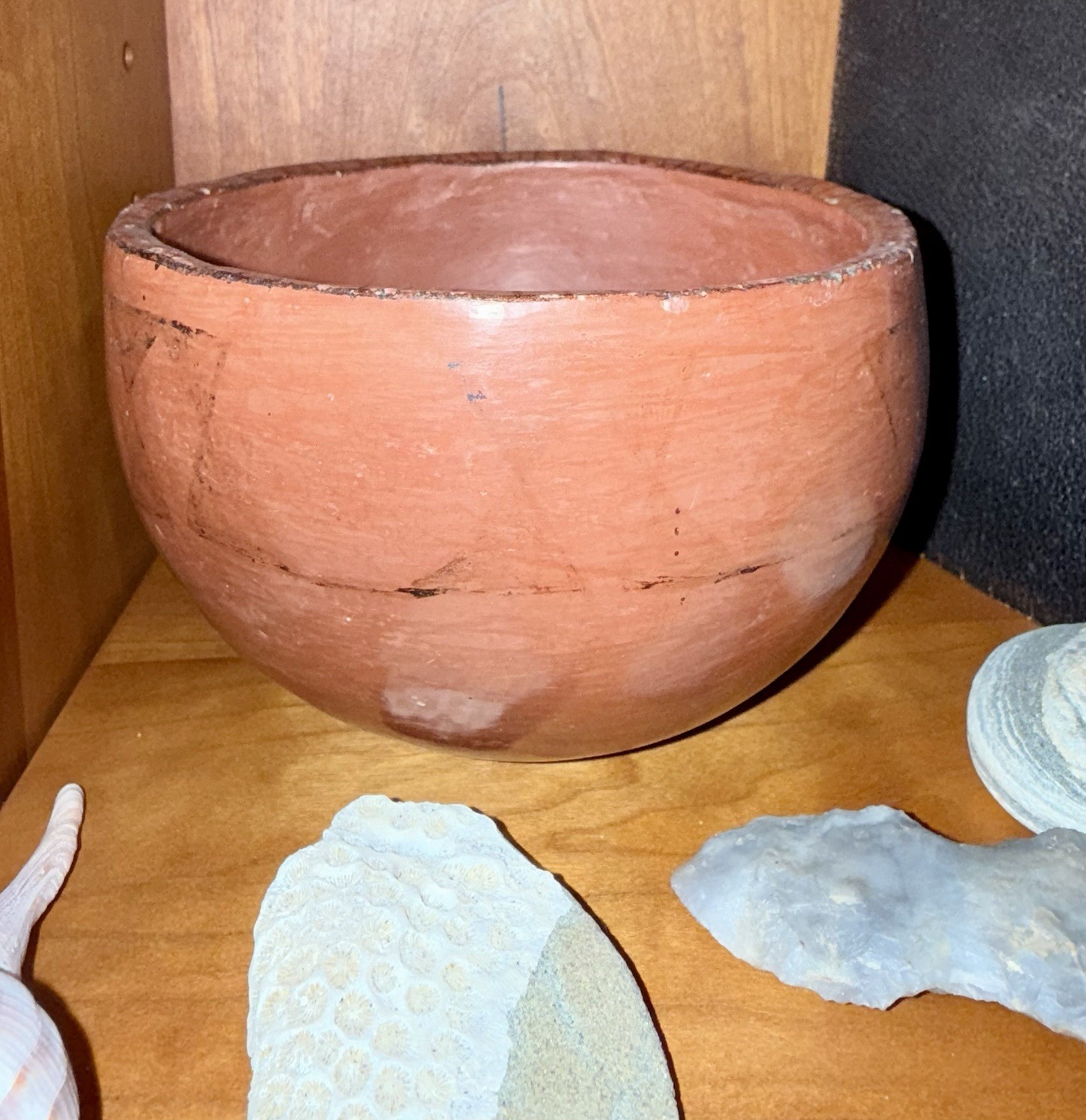 Ancient Pre Columbian Pottery Ceremonial Round Base Bowl Circa 800-1500AD