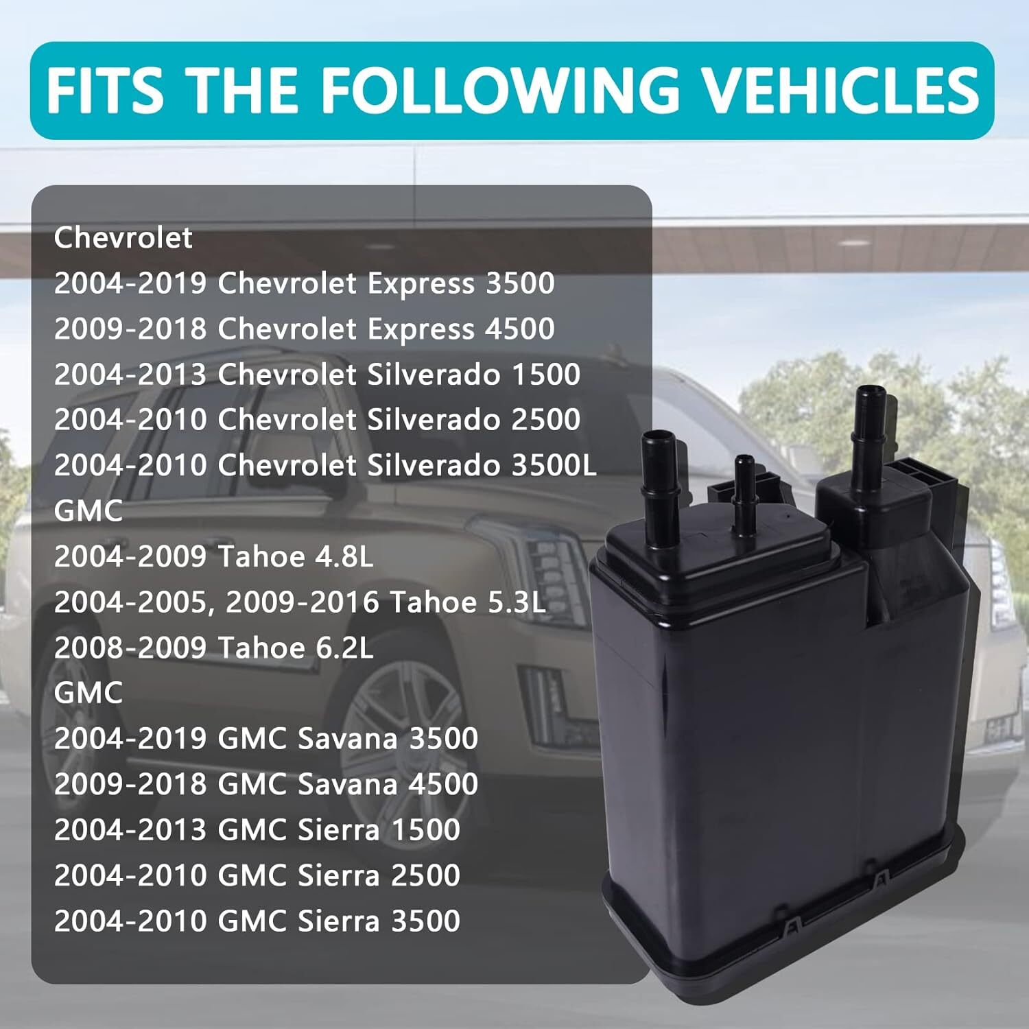 Vapor Canister 15137021 911-095 for GM Trucks and Vans Silverado 1500 4.3/5.3L