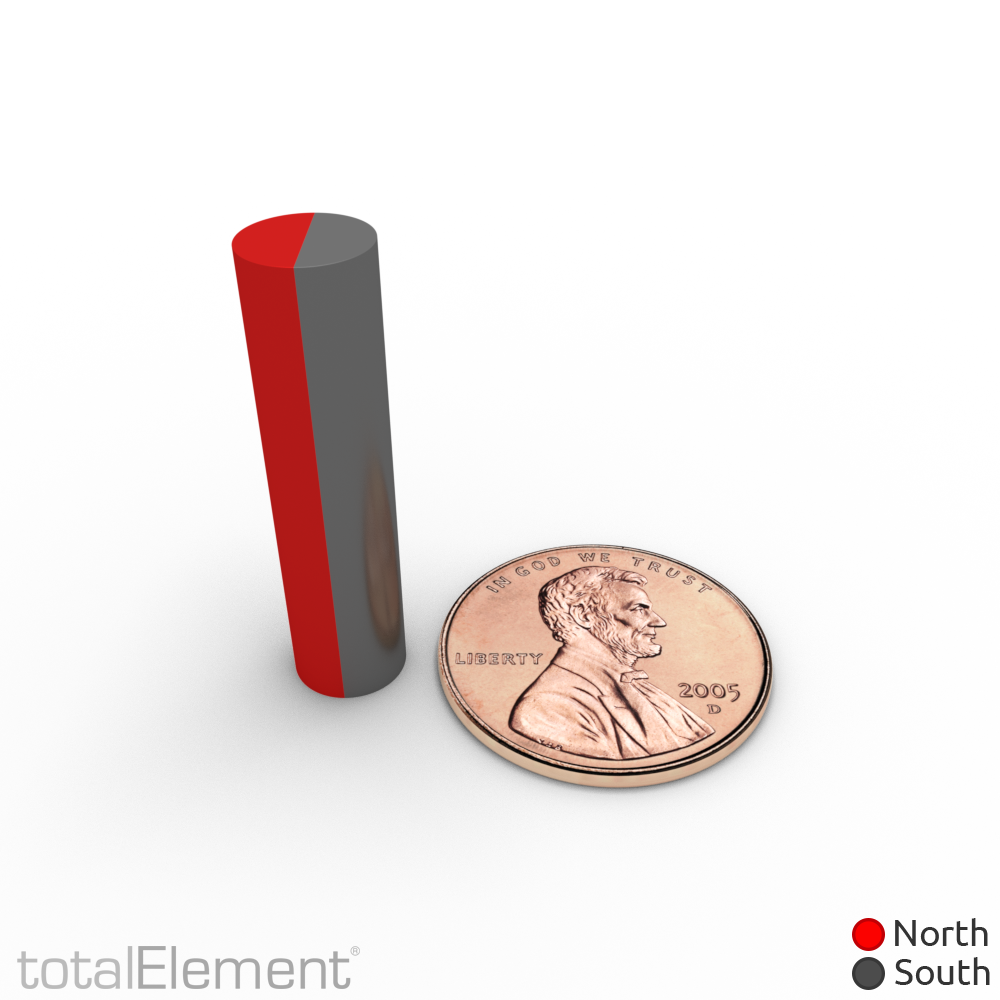 1/4 x 1 Inch Diametrically Magnetized Neodymium Magnets N42 (12 Pack)