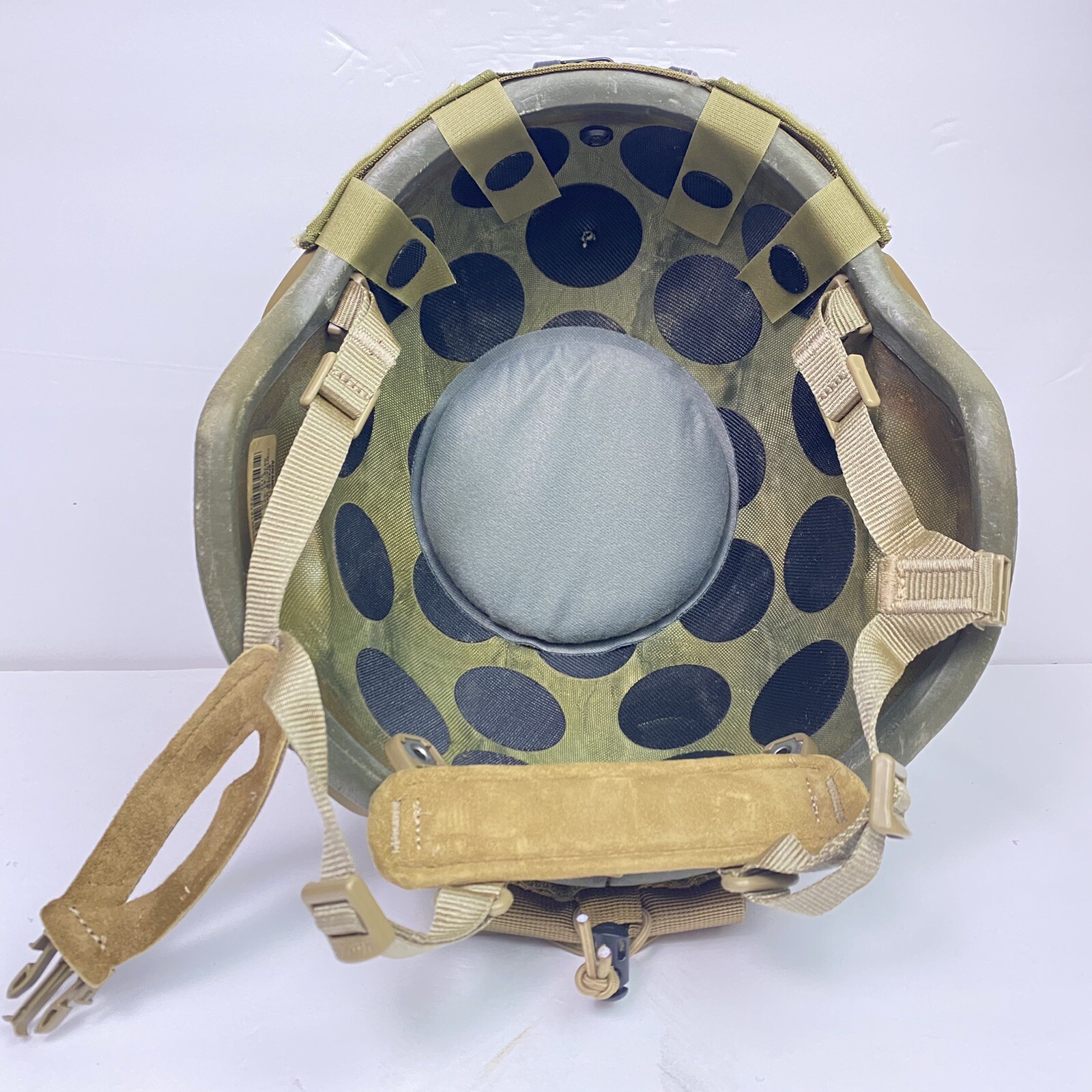 Large OCP MULTICAM ACH MICH ECH HELMET COVER w/ COUNTERWEIGHT POUCH HYBRID MESH