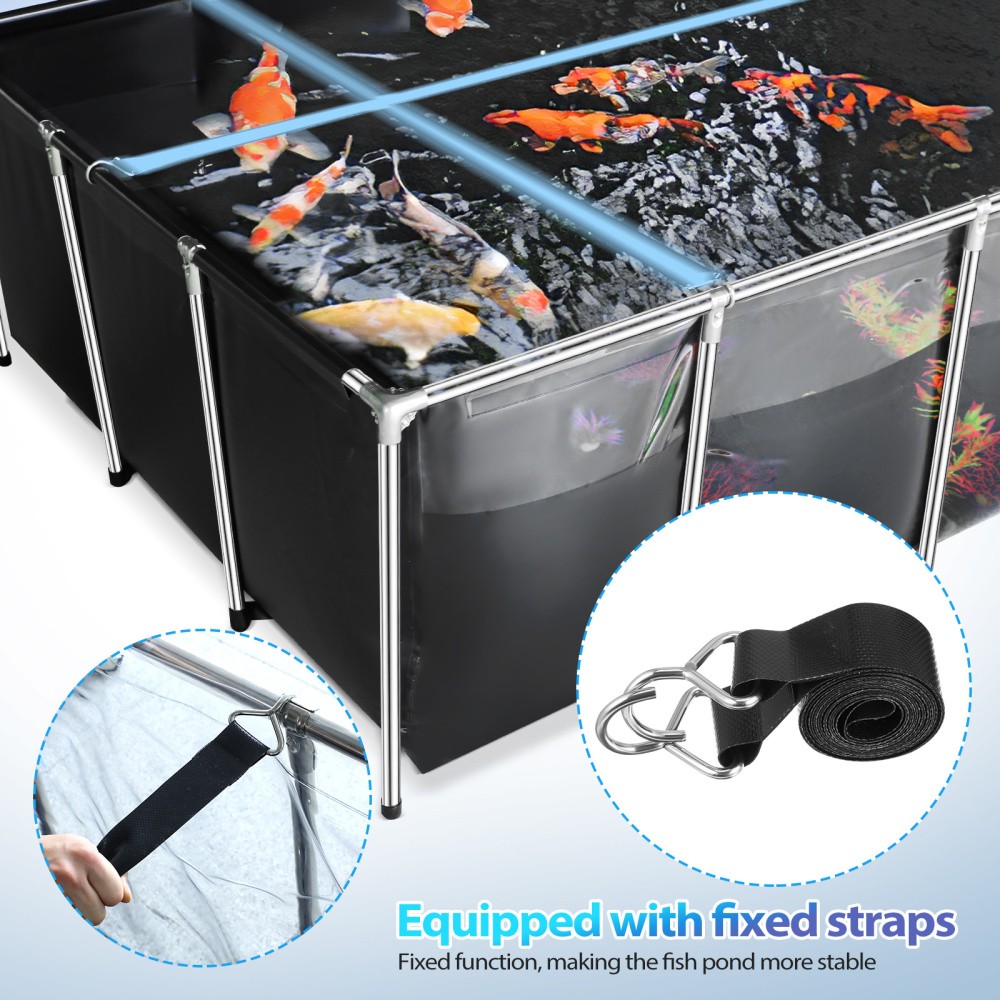 KOI Aquarium Tank Above Ground Fish Pond 750 Gal Foldable Canvas Fish Pool Pond