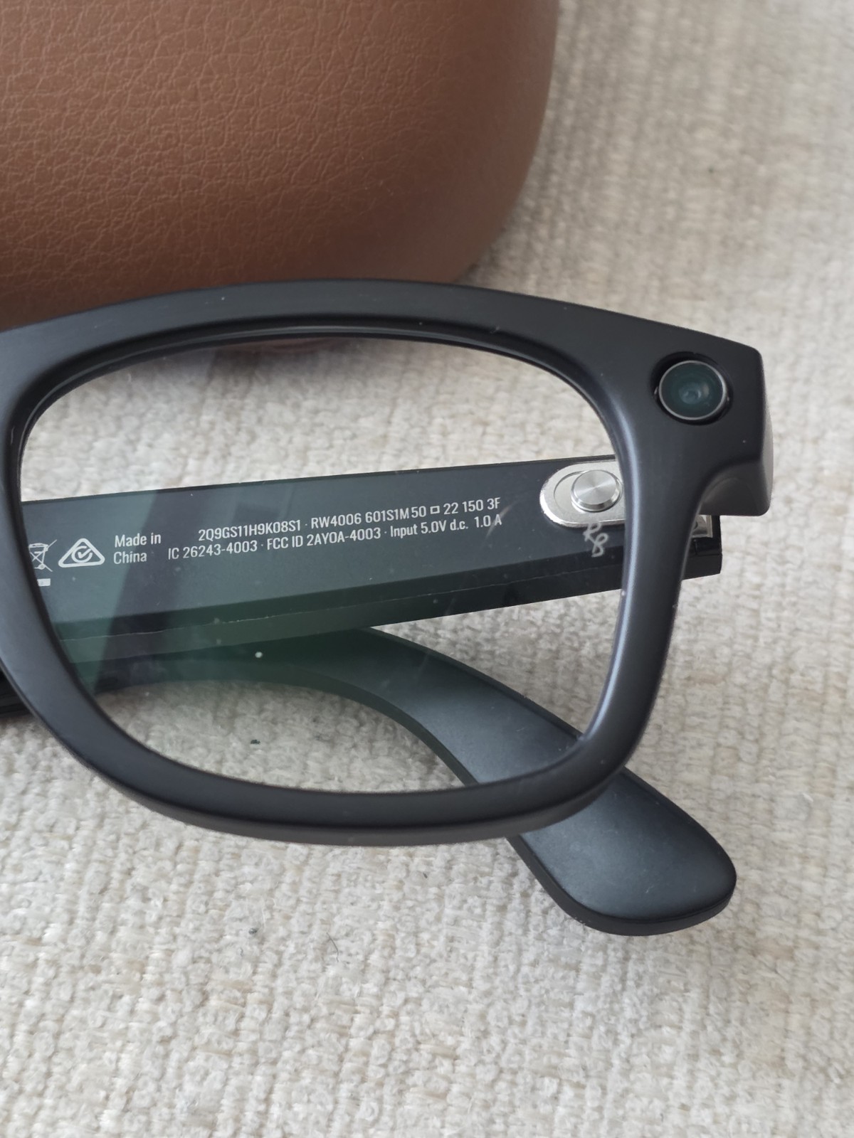 Ray-Ban Meta Wayfarer Gen 1 Matte Black, 50-22 Transitions Green - RW4006 601S1M