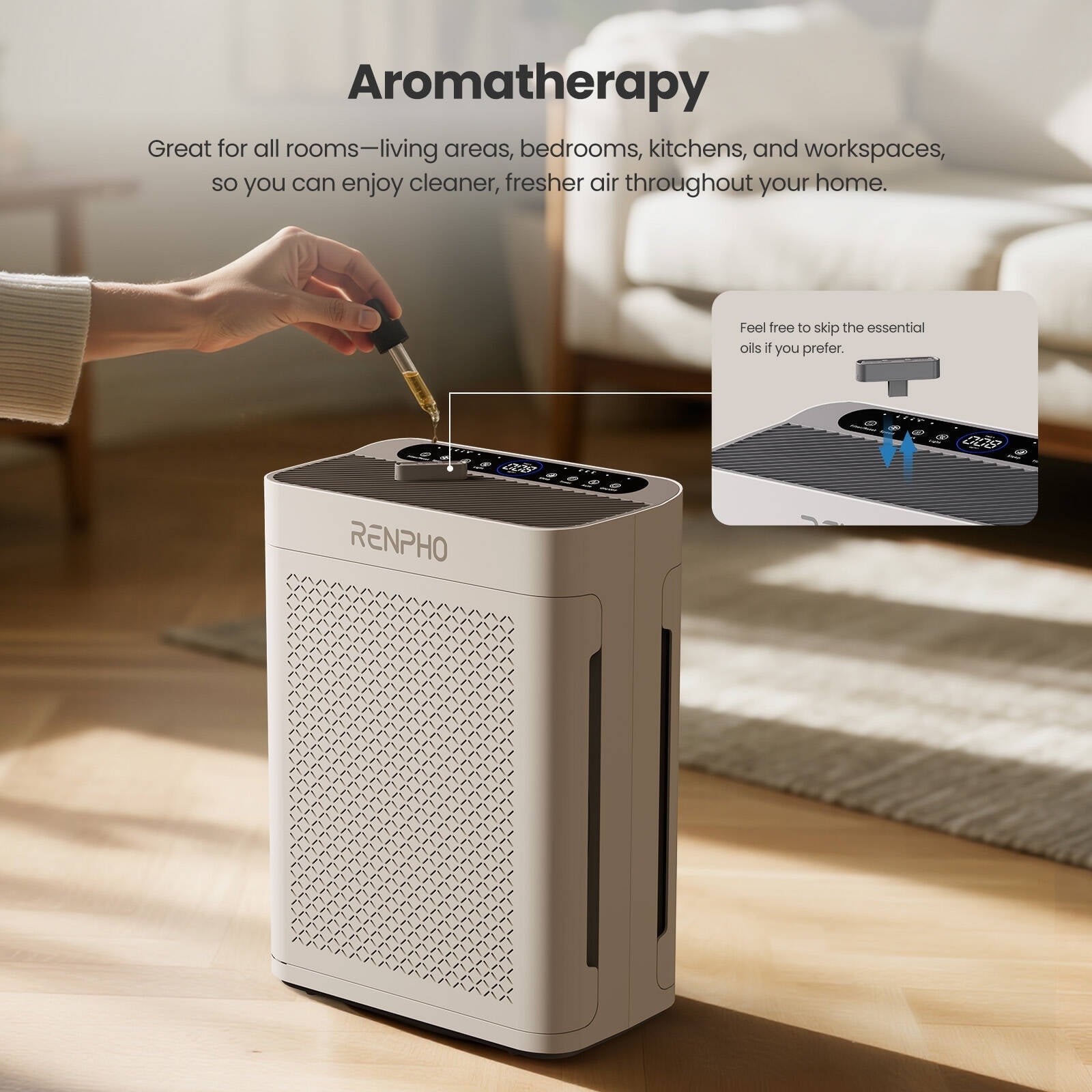 Home True HEPA Air Purifier Large Room Air Cleaner for Allergies Smoker Pet Dust