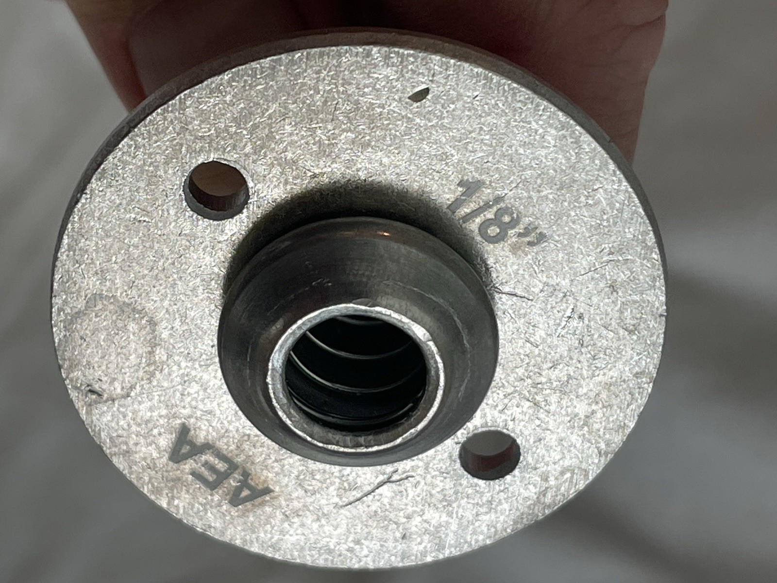 QV18 Quickvise 2-1/2" long 1-3/4" round flange for terminating cable AEA