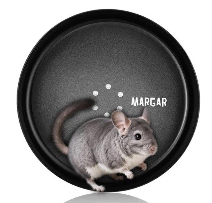MARGAR Upgraded 15" Chinchilla Running Wheel Metal Exercise Wheel For Cage Pets