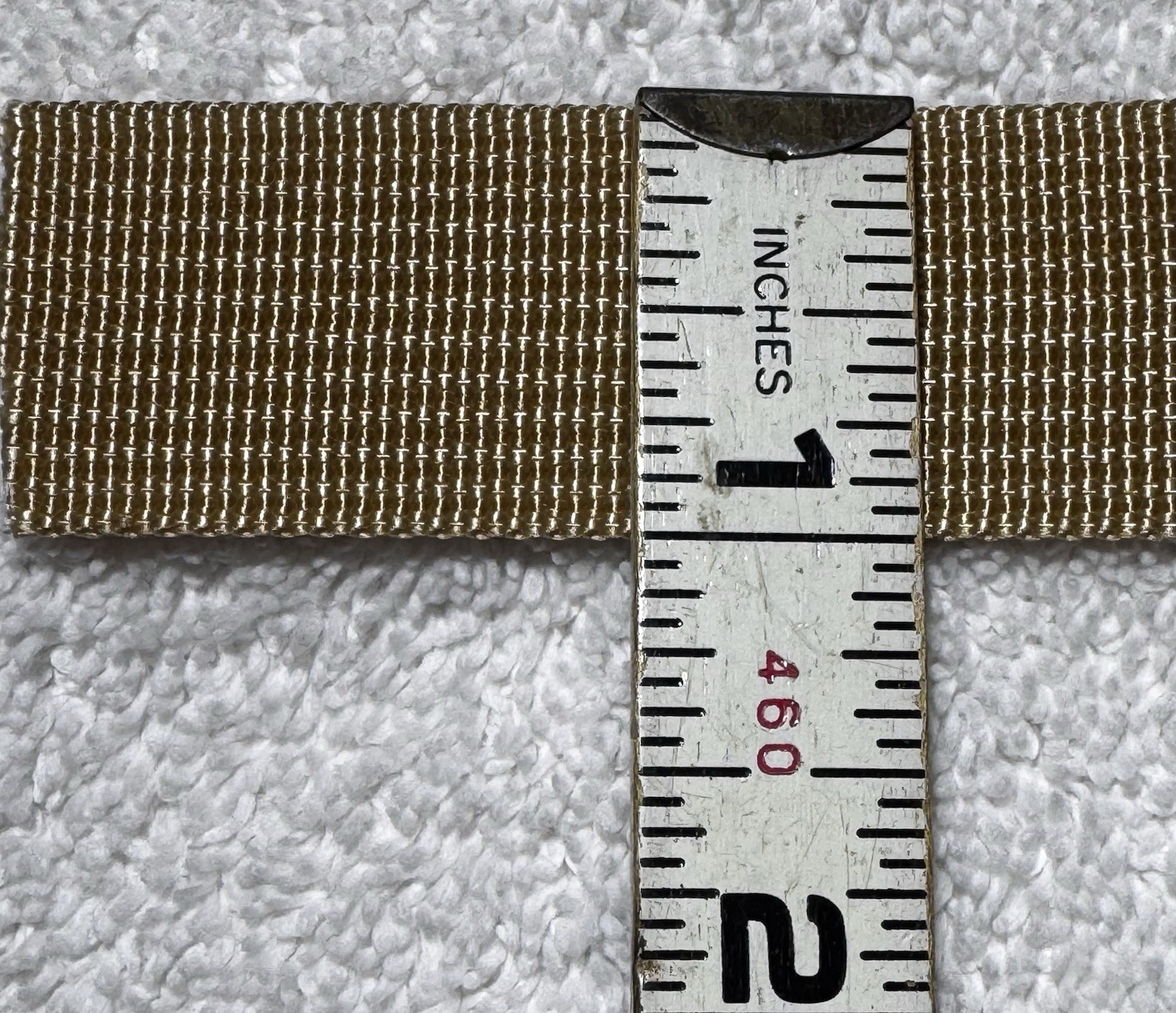 Military webbing 1" Nylon Tan Class 2 Mil Spec 1 mm thick 100 yard rolls.