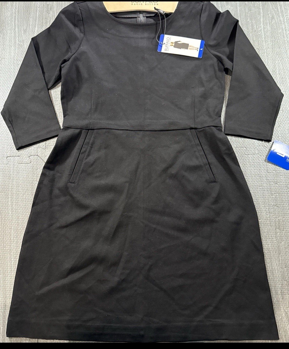 Buffalo David Bitton Luxe Ponte Dress in Black