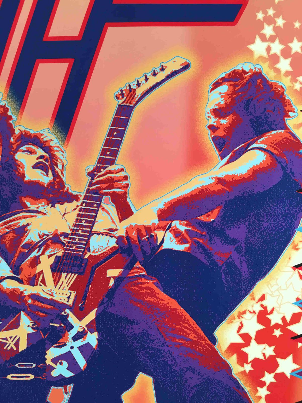 VAN HALEN Poster New Artist's Tribute 1984 Tour Omni Atlanta Signed David Byrd