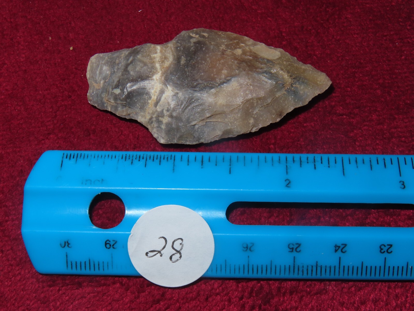 Adena Flint Blade Tool Knife Point Arrowhead Artifact. 2 1/2” Long