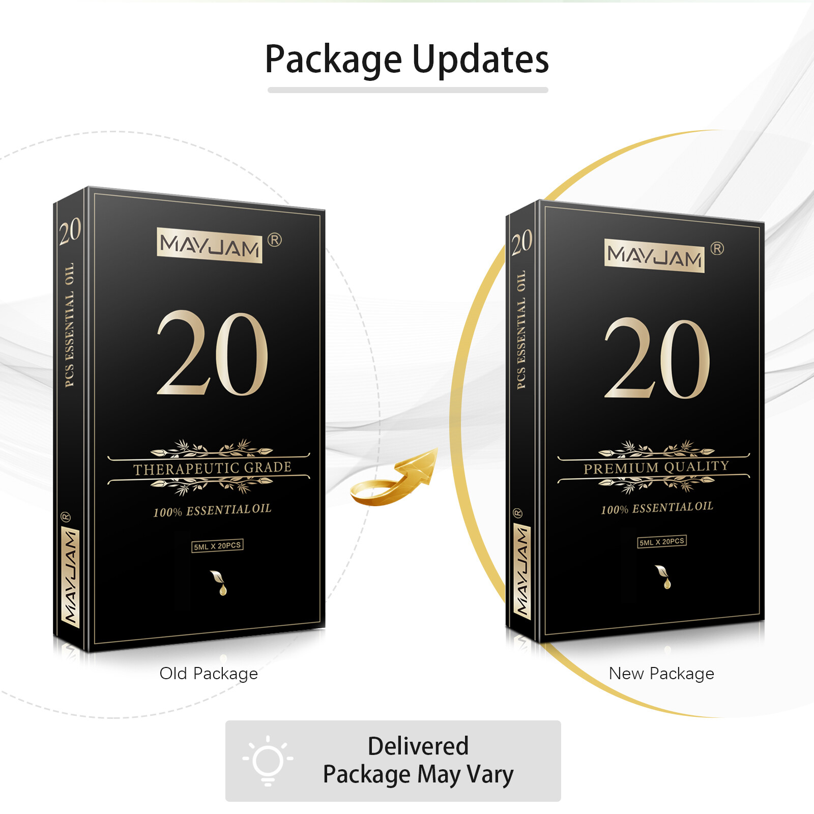 MAYJAM 20Pcs Essential Oil Set Aromatherapy Gift Kit 100% Pure Oils for Diffuser