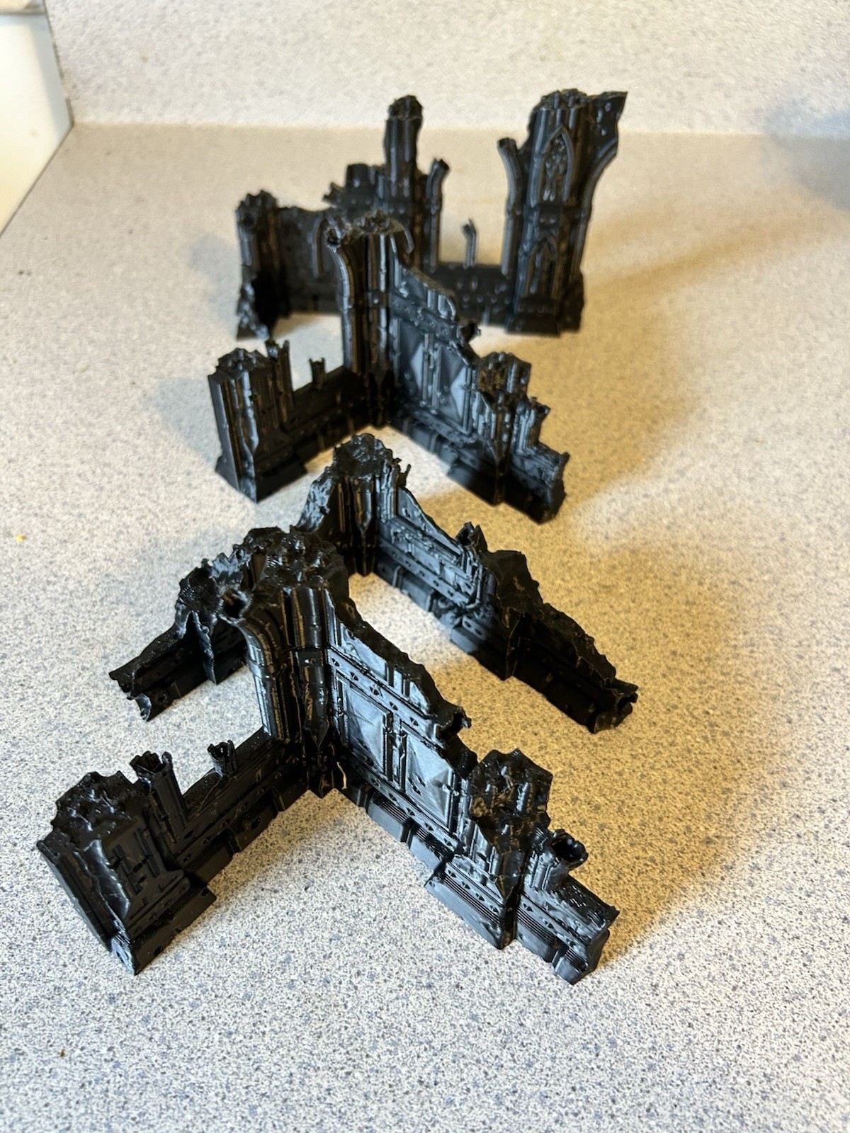 4 Piece Ruin Terrain Set Perfect For Warhammer 40k Kill Team Trench Crusade