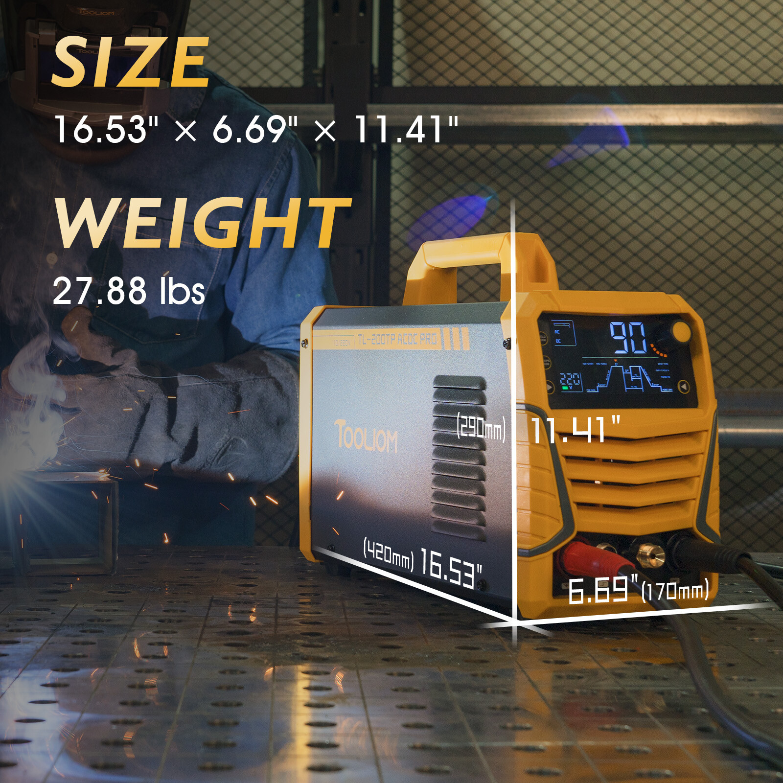 200A AC/DC TIG Welder with Pulse 110V/220V Aluminum Welder IGBT Inverter.