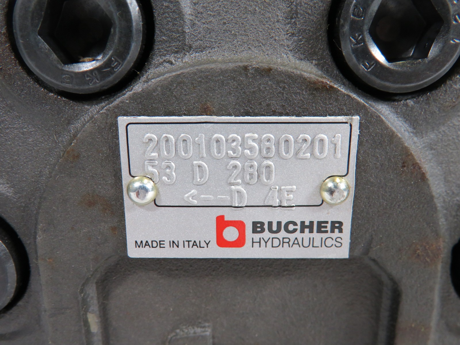 Bucher AP300/53-D-280 Gear Pump 2900-3700psi USED