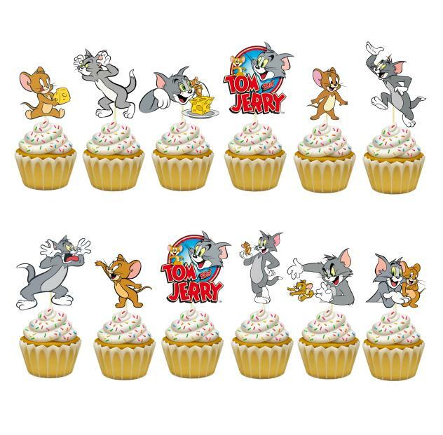TOM JERRY balloons cupcake plates birthday party decoration theme idea supplies
