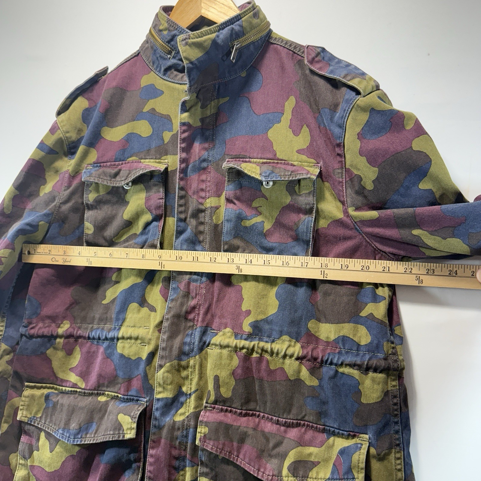 Belgian Jigsaw Field Jacket Puzzle Camo Coat Army Belgium WESC Mens Size XS