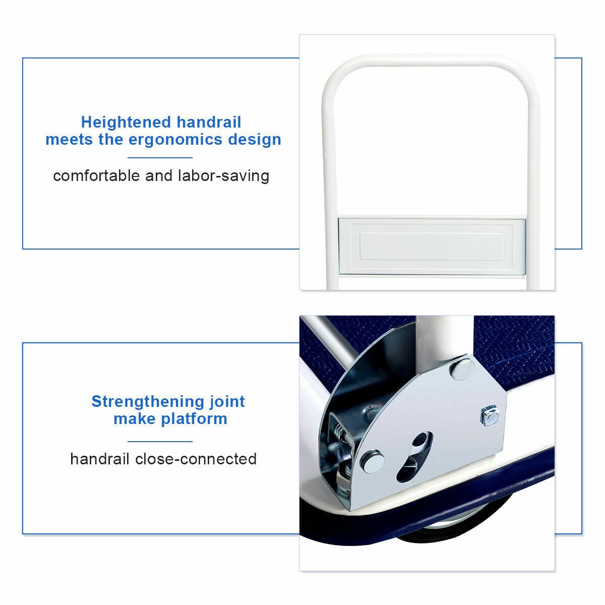 IRONMAX 330lbs Platform Cart Dolly Foldable Moving Warehouse Push Hand Truck