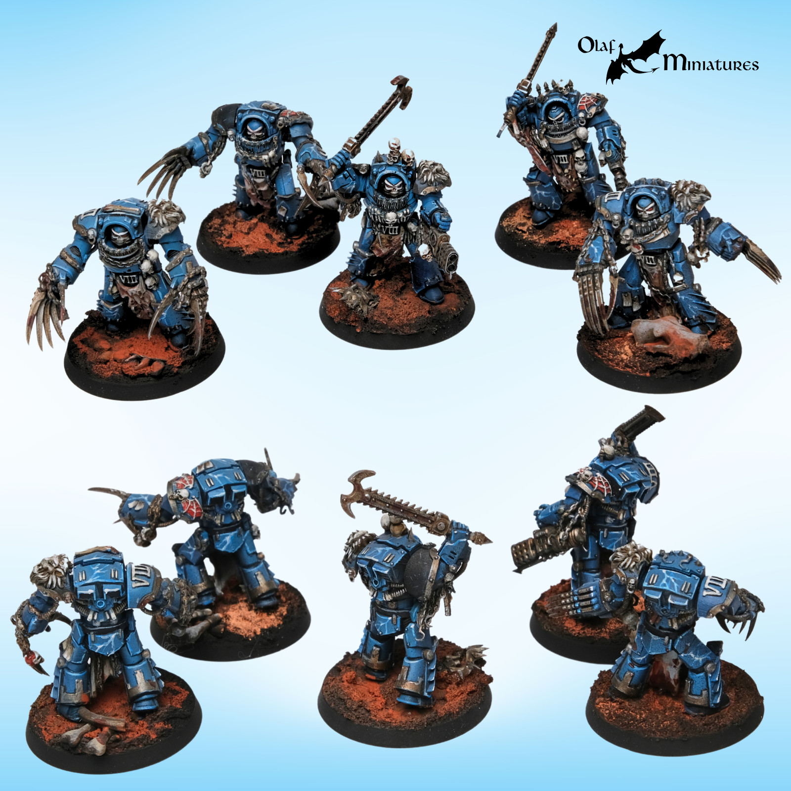 Horus Heresy Night Lords army 30k - highly converted, studio painted