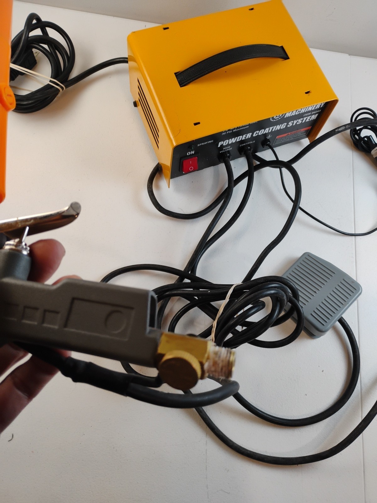 Central Machinery Powder Coating Syst Electrostatic Paint Gun 10-30PSI 94244