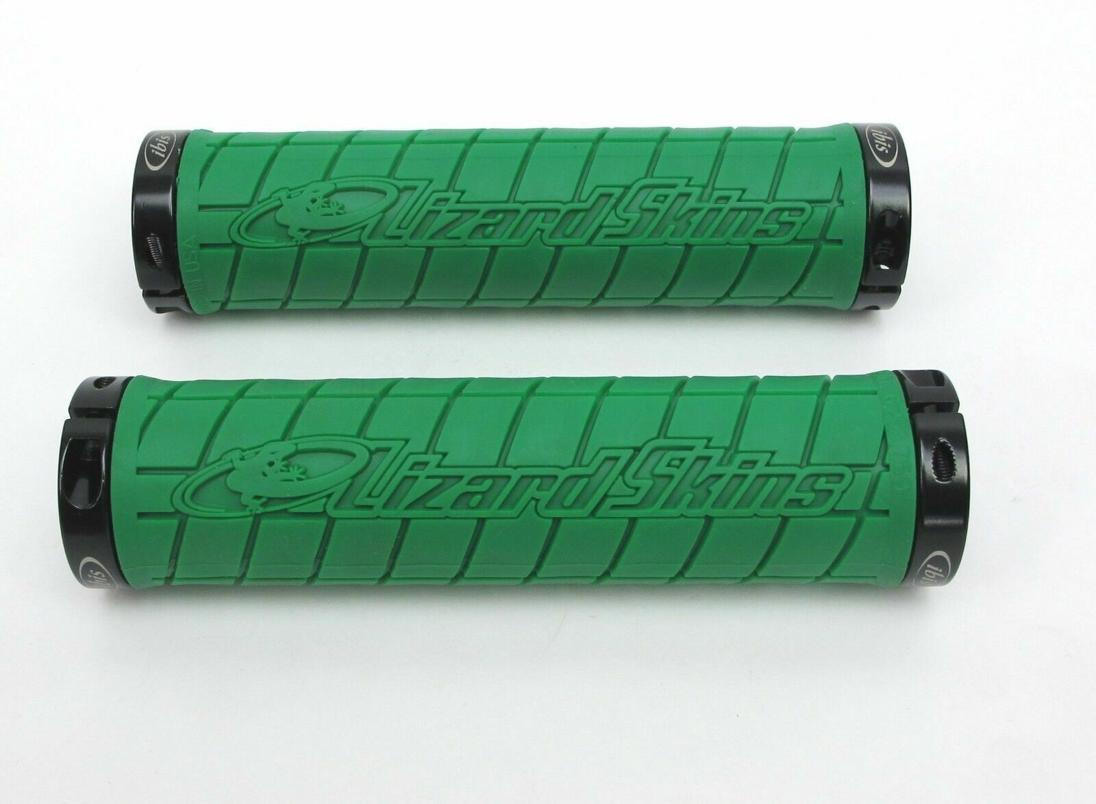 Lizard Skins Logo Mountain Bike Grips Lock-On Dark Green - Ibis Logo $29MSRP