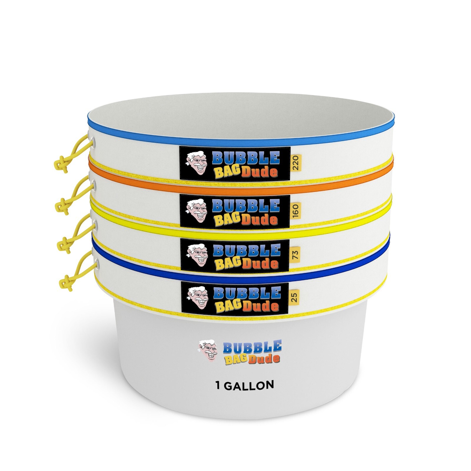 Bubble Bag BUBBLEBAGDUDE 1 GAL 4 Bag All Mesh Bubble Hash Bags Extraction Kit