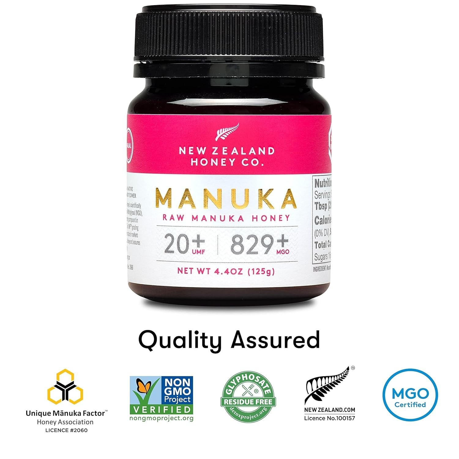 New Zealand Honey Co. Raw Manuka Honey UMF 20+ / MGO 829+ | UMF Certified | 4...