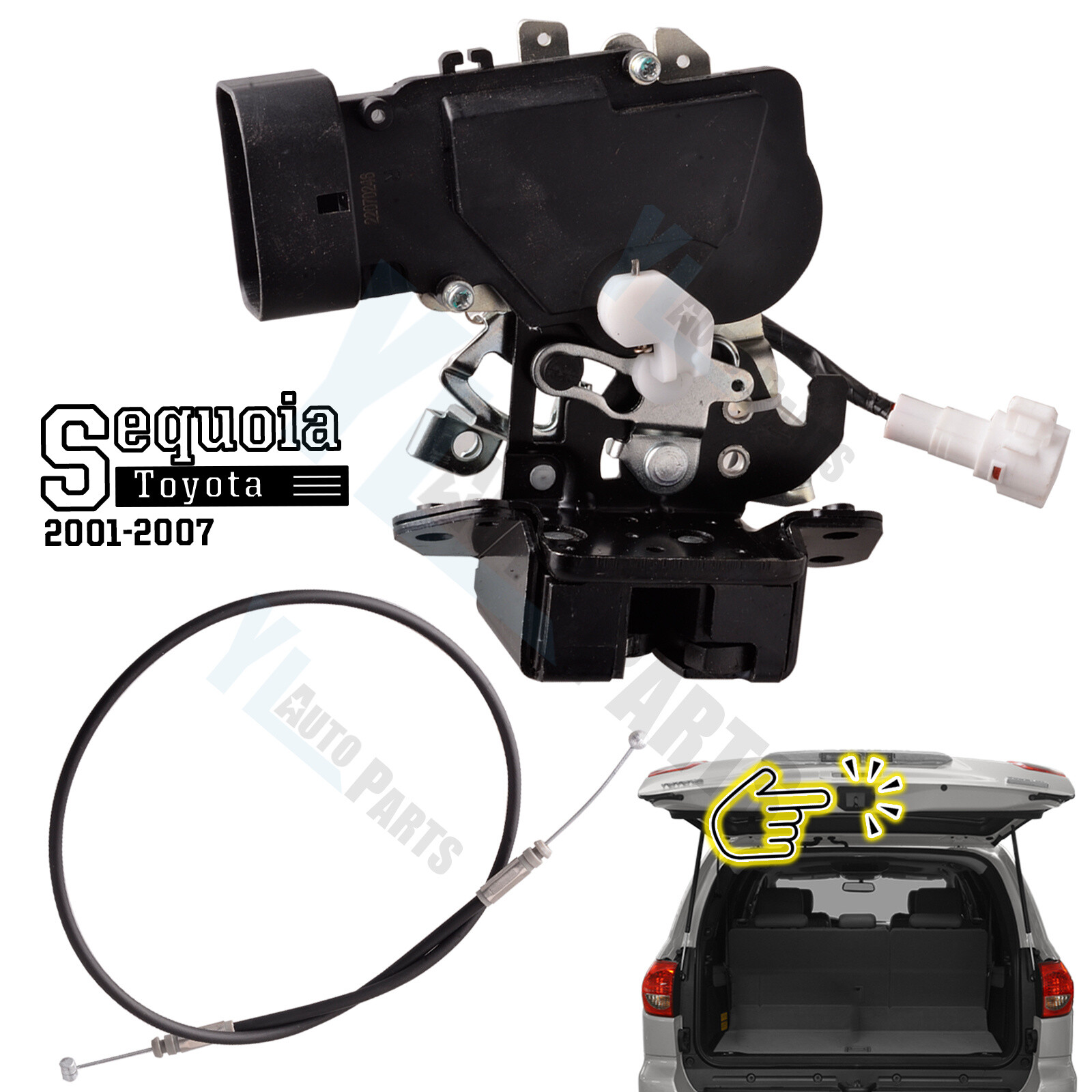 Liftgate Door Lock Latch+Actuator Assembly for 2001-2007 Toyota Sequoia