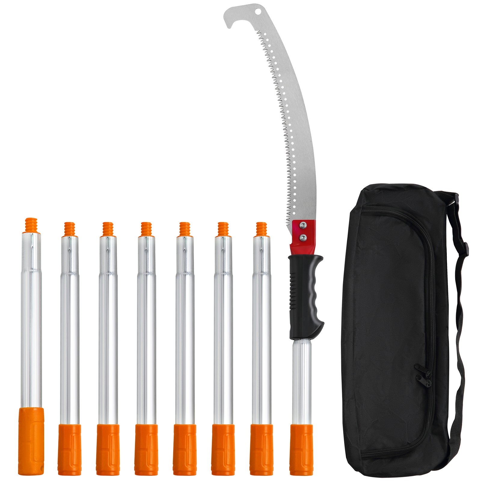 Manual Pole Saw Extendable Tree Pruner 4.6-9.8 ft Aluminum Alloy Pole