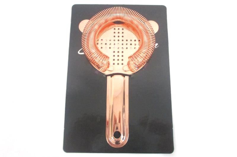 Lot of 3 MODE Cocktail Strainers Brass & Copper Color New w/ Defects 6.25"