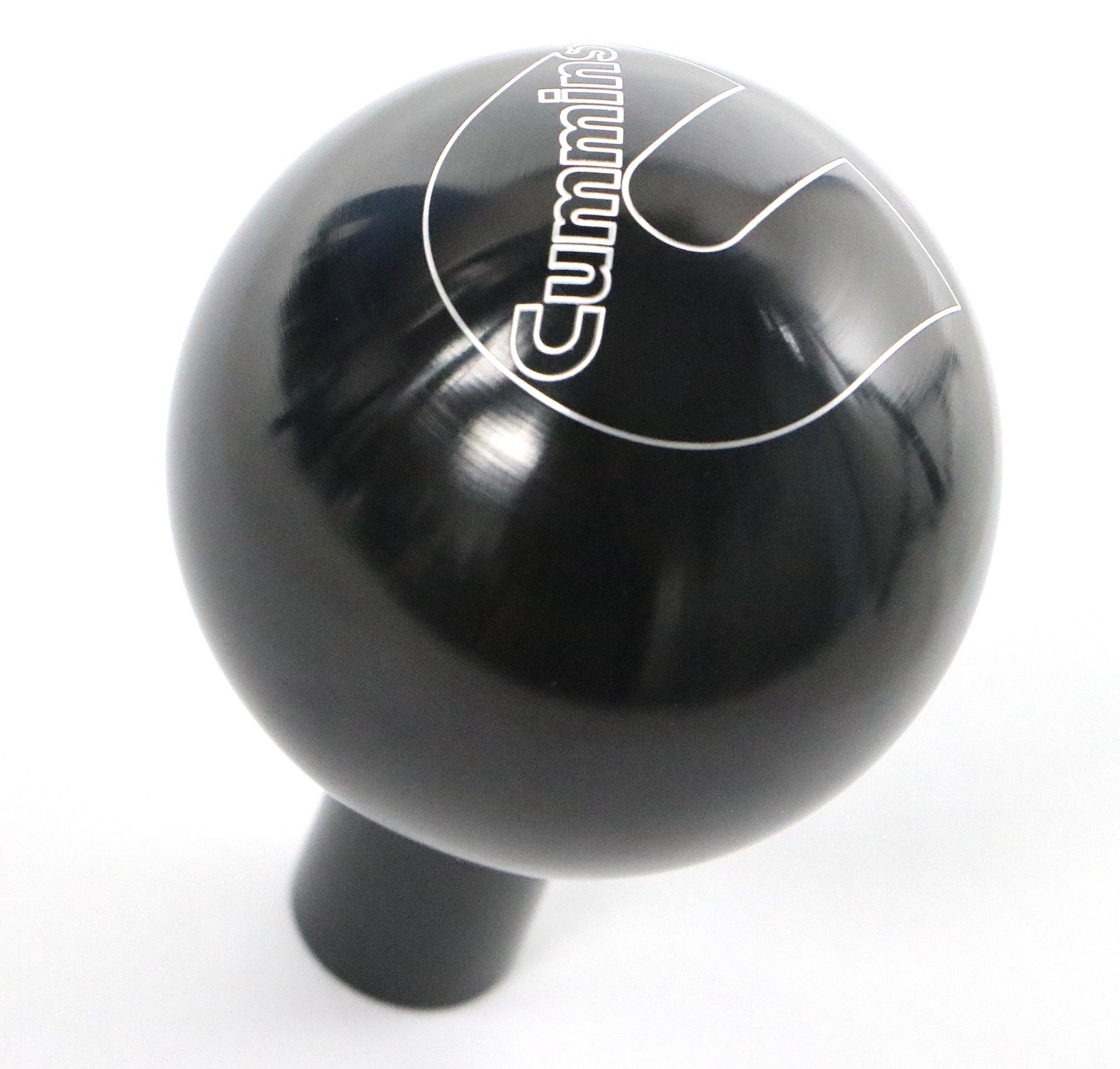 1989-2018 Dodge Ram Cummins Logo 2.25" Billet Aluminum Shift Knob Black Adapter