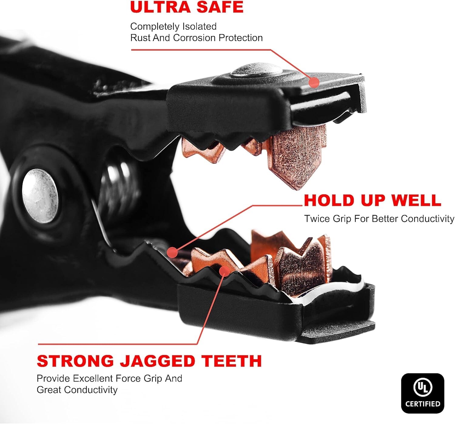 AWELTEC 8 Gauge Jumper Cables 12Ft | UL-Listed Heavy Duty Booster with Carry Bag