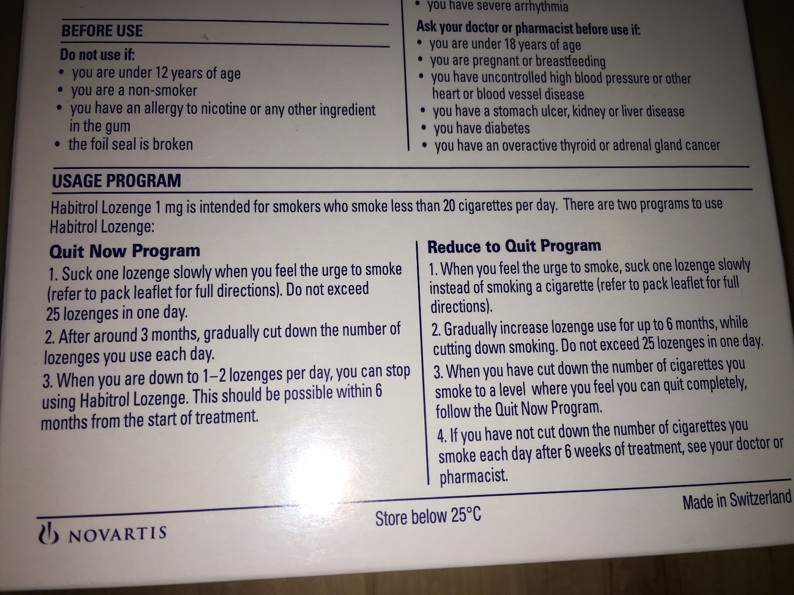 Habitrol Nicotine Lozenge 1mg Mint Flavor 2 boxes 432 Pieces Sugar Free FRESH