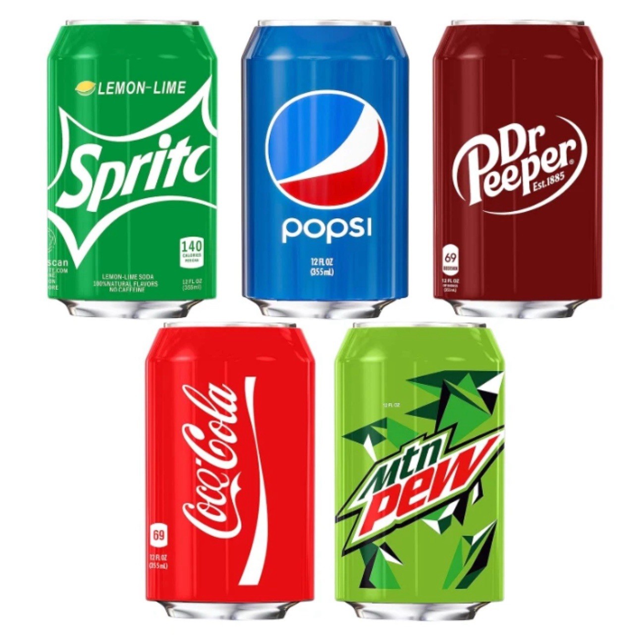 5 Pack Beer Can Covers for 12 oz (355ml) Silicone Sleeve Hide a Beer Beverage