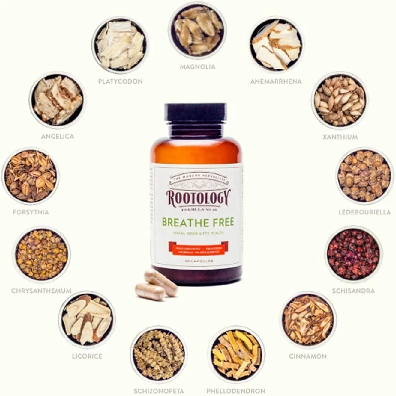 Rootology Breathe Free - Natural Nasal & Sinus Relief - Fast-Acting, Non-Drow...