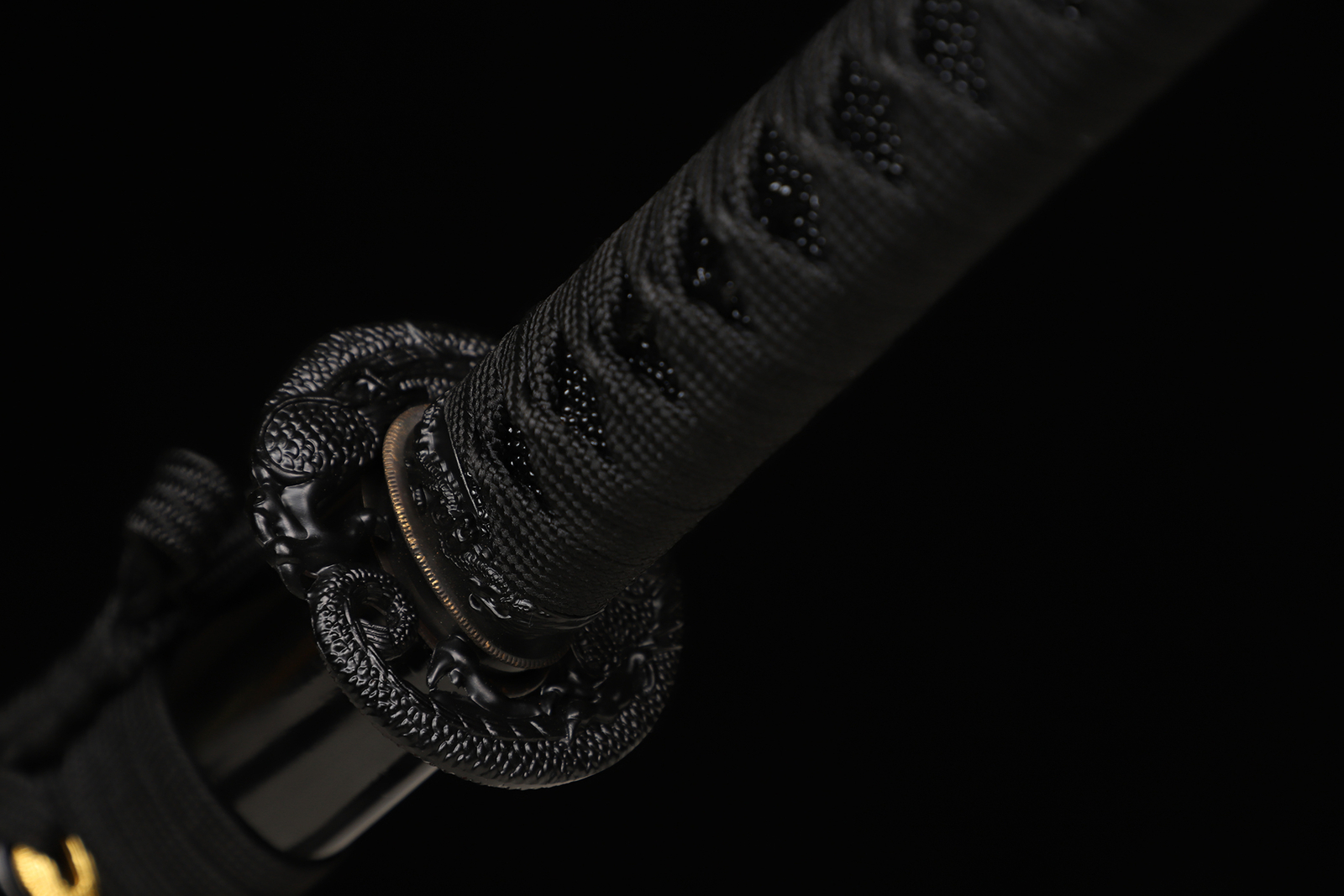 Japanese Samurai Katana Sword Full Tang 9260 Spring Steel Sharp All Black