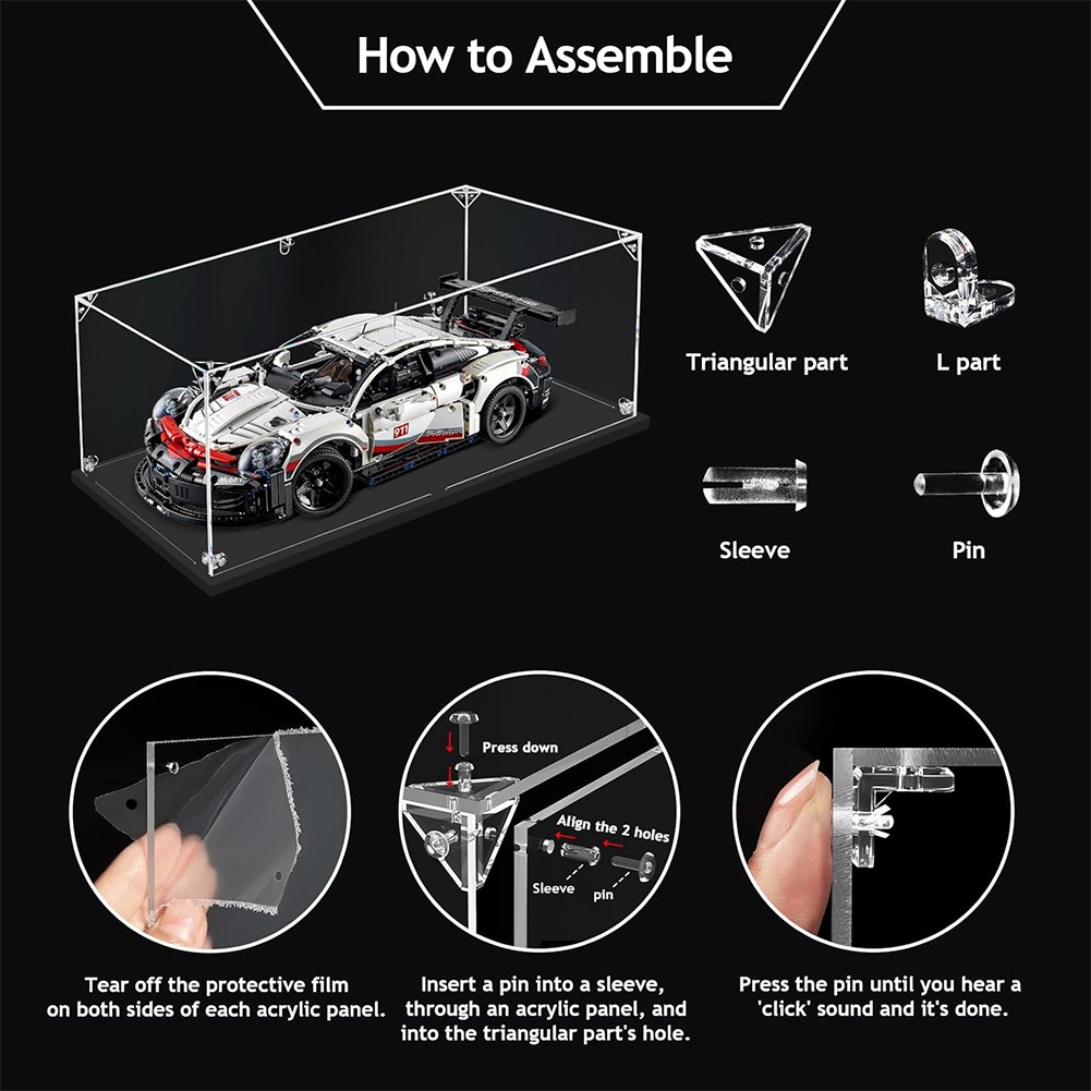 Acrylic Display Case Clear Storage Boxes For 1:14 Scale Diecast Car Models Toys