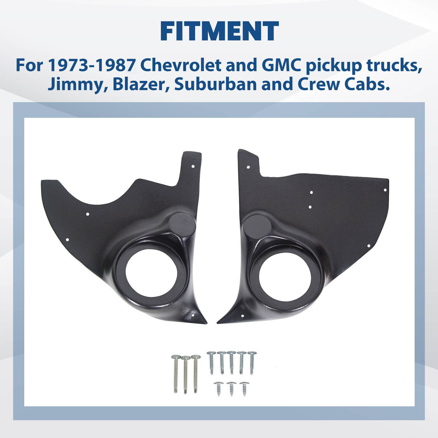 For 73-87 Chevy GMC pickup Truck blazer suburban speaker Kick Panels