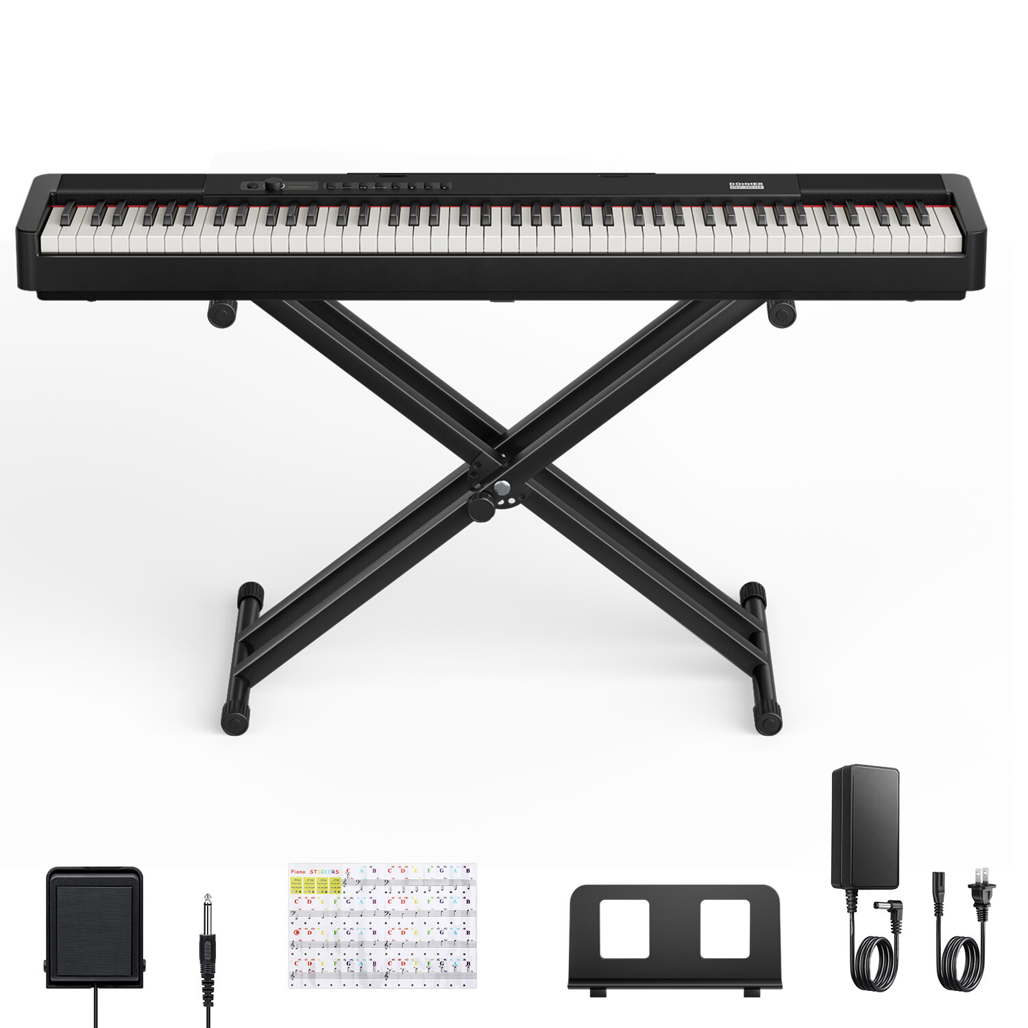 Donner DEP-20 Lite Digital Piano Keyboard with Stand and Pedal