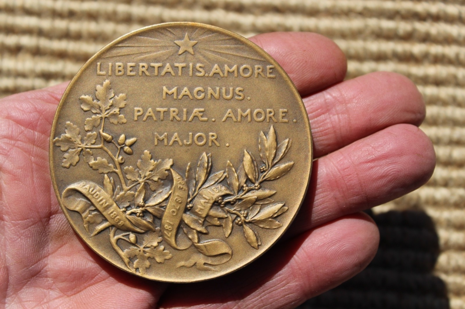 Art Medals Bronze LEON. GAMBETTA O. Roty - Beautiful FINE Condition