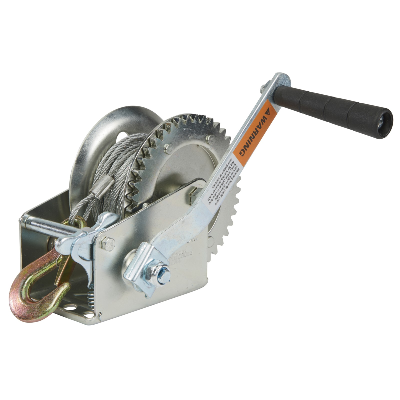 Ultra-Tow Single-Speed Hand Winch with Wire Rope, 1000-Lb. Load Capacity