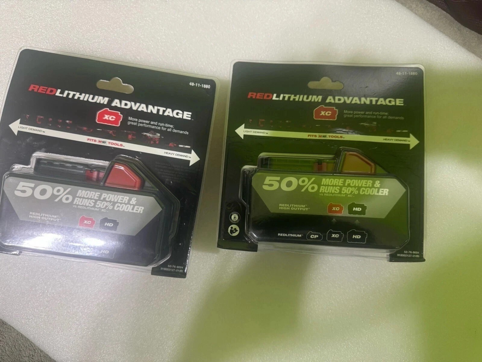 2 Pack New Milwaukee 48-11-1880 M18 HIGH OUTPUT 18V 8Ah XC8.0 Cordless Battery