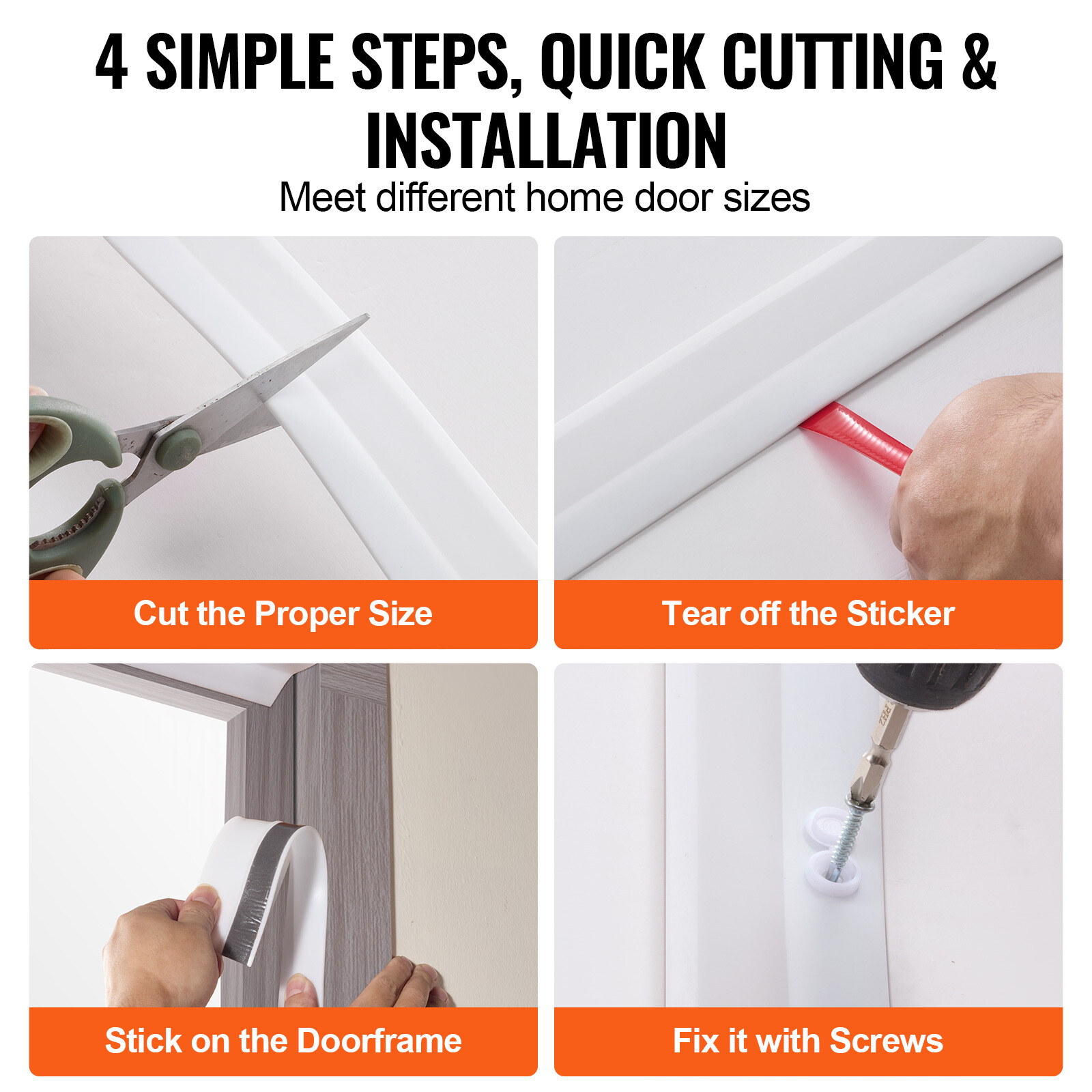 Garage Door Top and Sides Seal Strip 34 FT Universal Weather Stripping