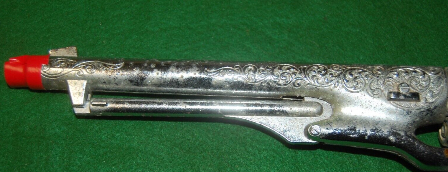 VINTAGE 1950s HUBLEY REPLICA COLT 45 TOY CAP GUN USED L1