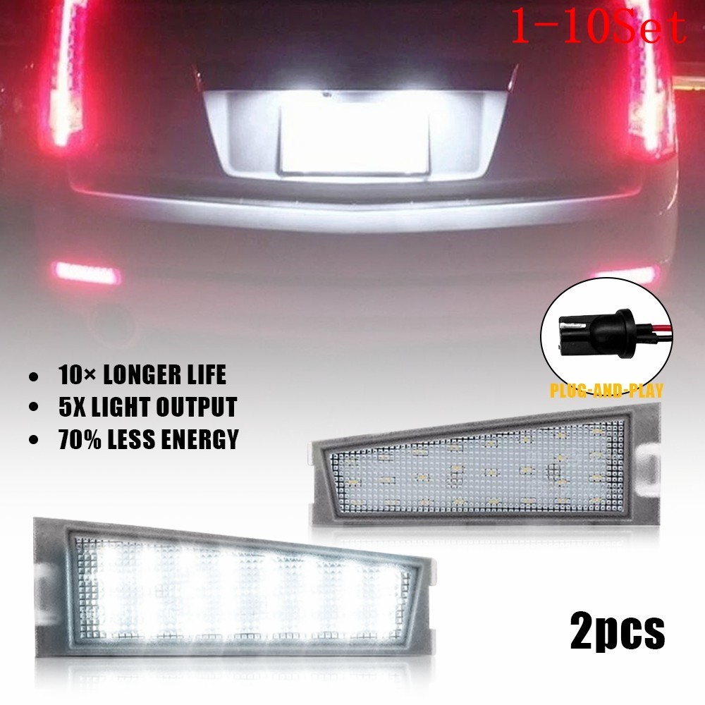 White LED License Plate Light Lamp For Cadillac CTS Sedan 2008 2009 2010 1-10Set