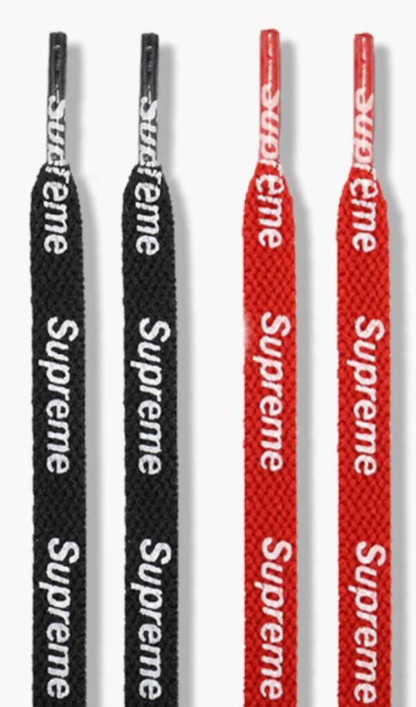 AF1 Supreme Shoe Laces 120cm BLACK, RED, WHITE WHEAT air jordan, dunks, airforce