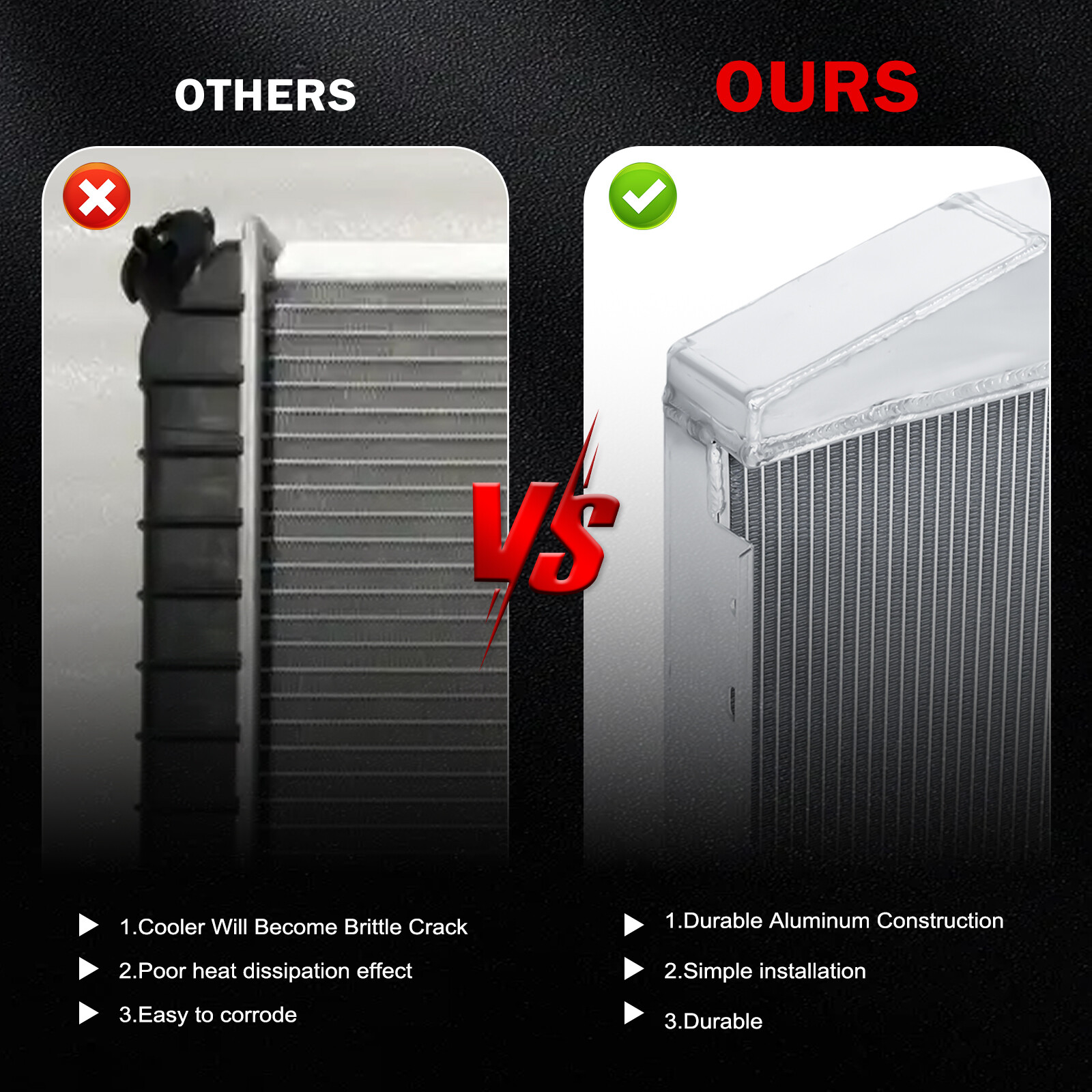 C7NN8005H 3 Row Aluminum Radiator For Ford New Holland 2000 2600 3000 3600 4000