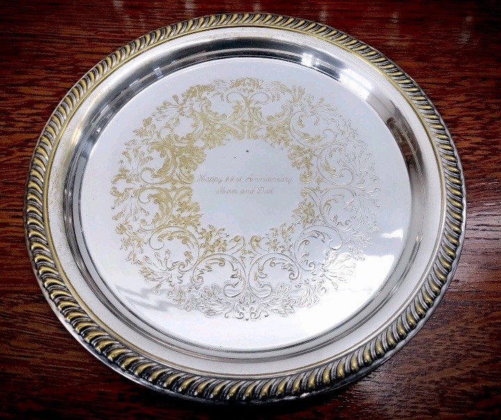 Vintage Cordial Silverplate Set With Tray And Glass Cover - Ruby & Sons Jewelers