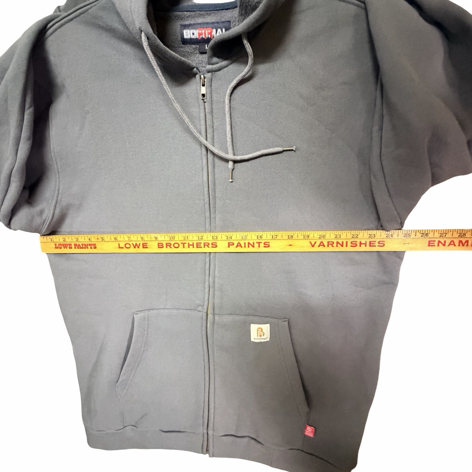 Bocomal FR Jacket Gray Mens Large NFPA 2112 CAT 2 Flame Resistant Work Hoodie