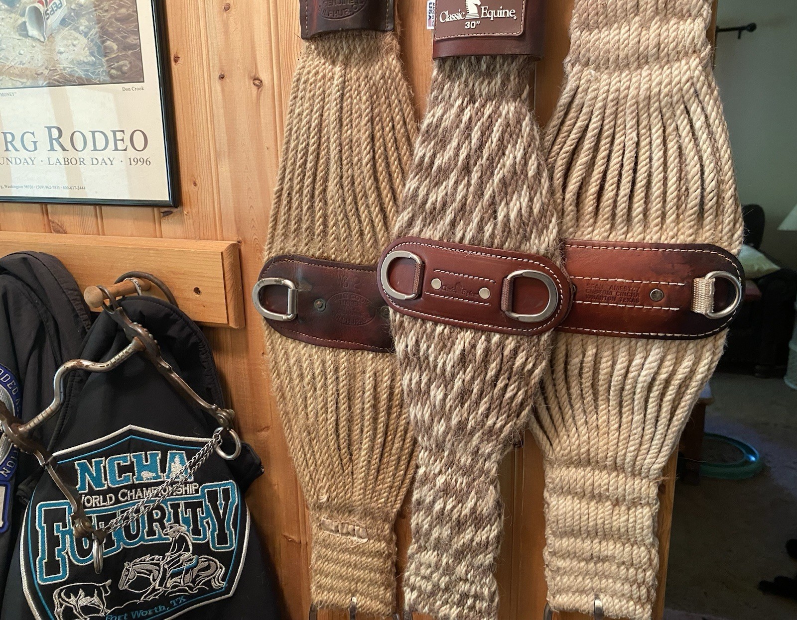 Lot of 3 Western Cinches Classic Equine Mohair-Alpaca 30” Billy Cook 32” and 30”