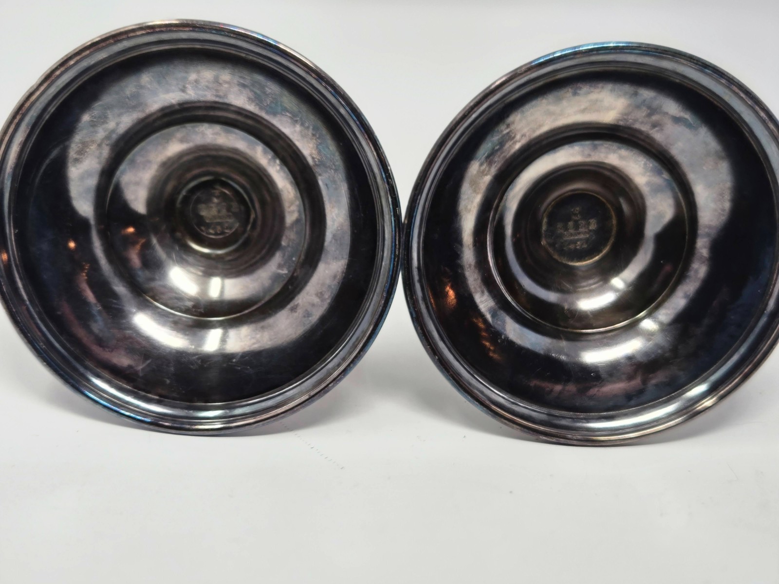 Gorham Sterling Silver Weighted Candlestick Holders Pair Y451 Vintage 1950s 408g